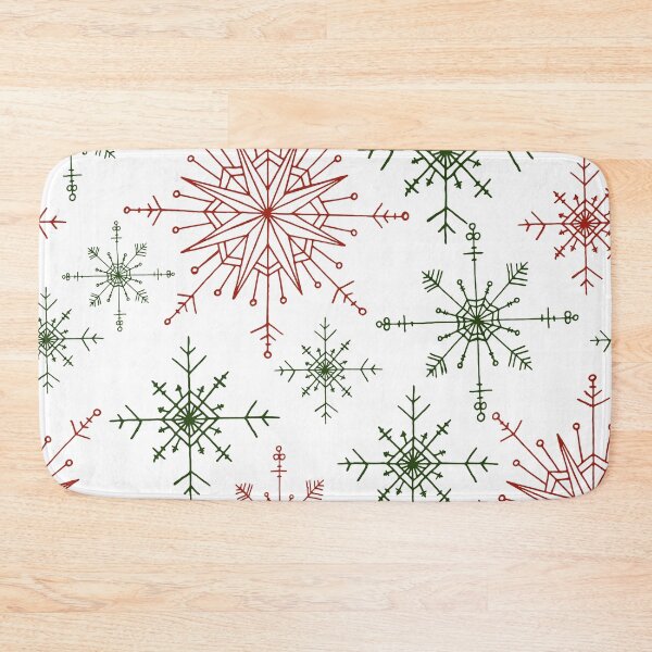 Item preview, Red and Green Snowflakes in Line designed and sold by FEM-creative.