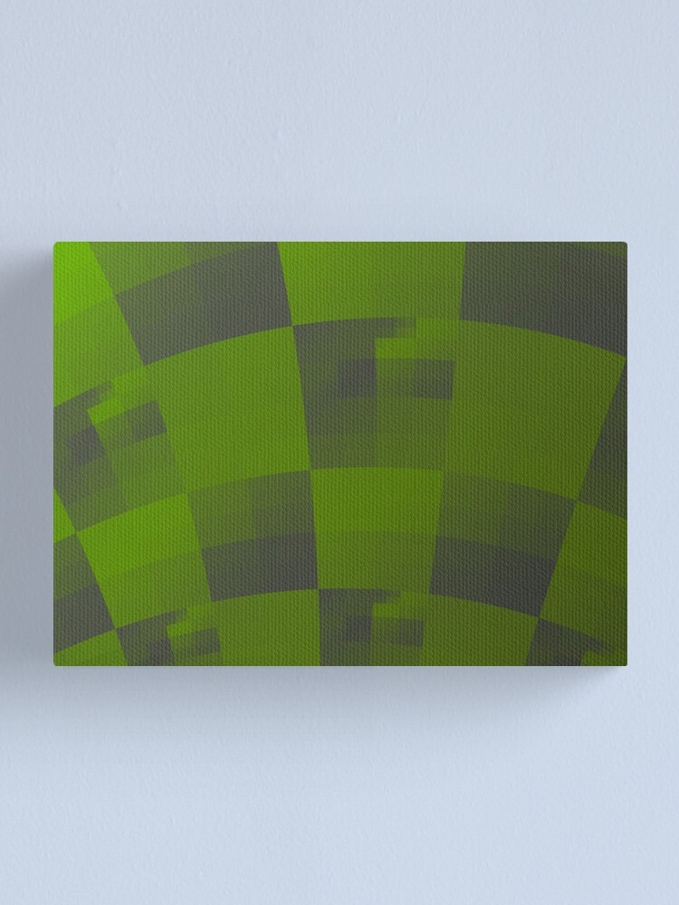Alternate view of Green Squares Pattern Design Canvas Print
