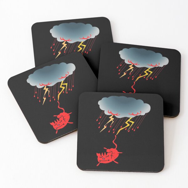 Item preview, Devil Cat of the Thunderstorm (Black Background) designed and sold by mind-illusions.