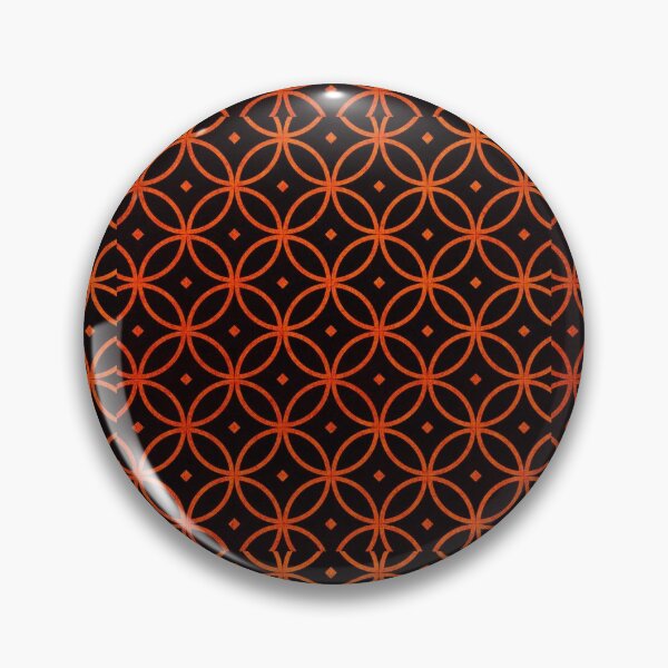 Item preview, Black and Red Sashiko Shippo tsunagi (Seven Treasures) Japanese Shashiko Pattern designed and sold by baligaia.