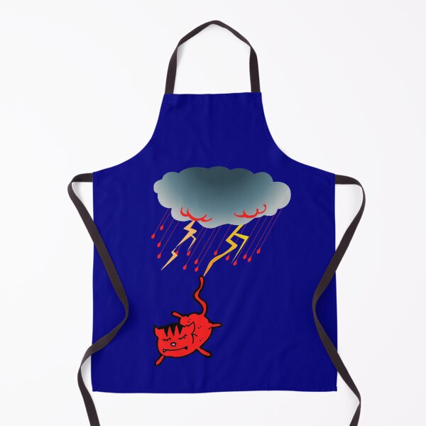 Item preview, Devil Cat of the Thunderstorm (Navy/Blue Background) designed and sold by mind-illusions.