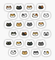 Neko Atsume Kitty Collector Cat Faces Sticker