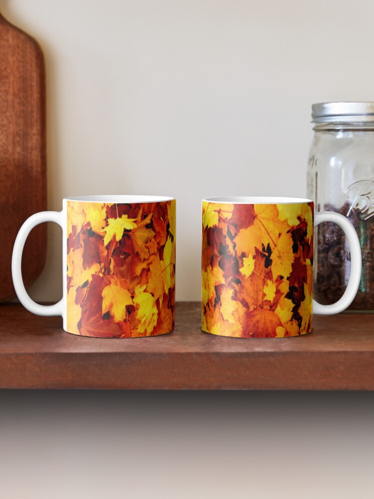 Alternate view of Golden Autumn Maple Leaves Mug