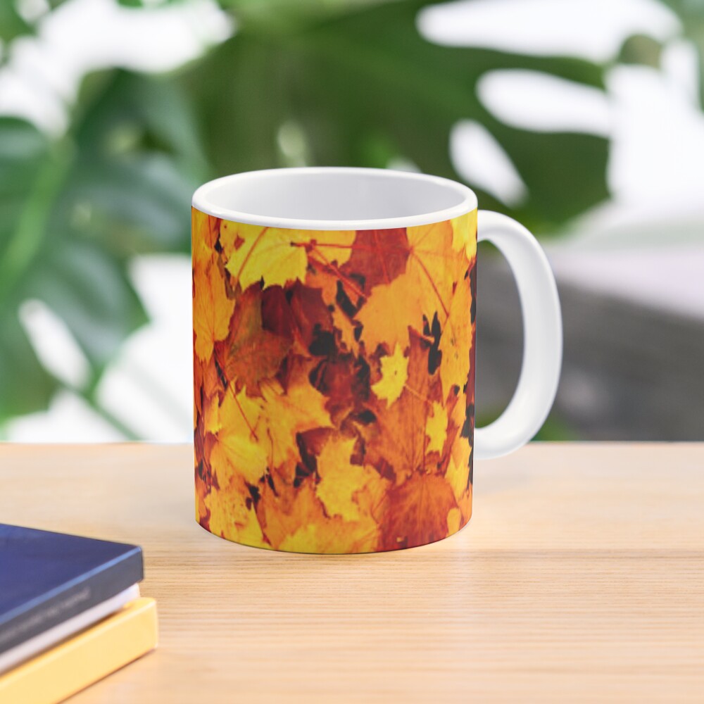 Golden Autumn Maple Leaves Mug