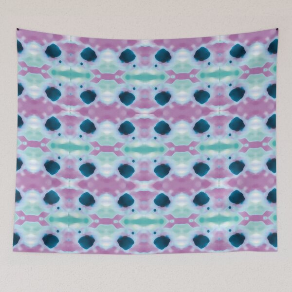 Item preview, Blue Purple and Teal Funky Digital Peacock Inspired Pattern  designed and sold by AbstractCreates.