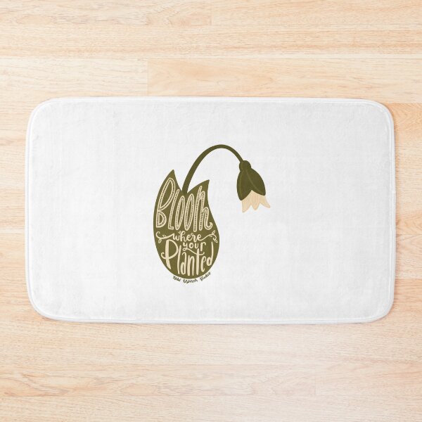 Item preview, Bloom where your planted - hand lettered flower designed and sold by NewBranchStudio.