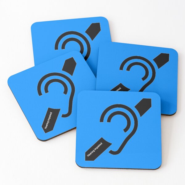 Item preview, Hearing impaired emblem hard of hearing blue designed and sold by JBaystro.