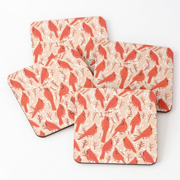 Cardinal winter bliss Coasters (Set of 4)