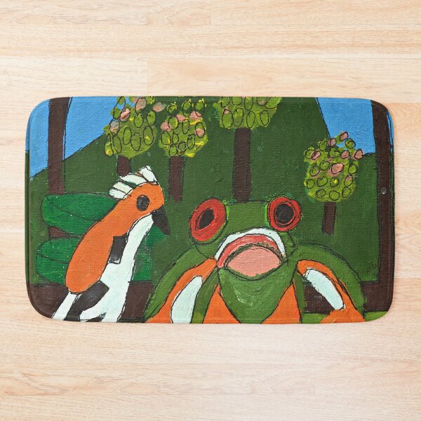 Item preview, Green Frog and Bird Zion Levy Stewart Original Art designed and sold by Zion Levy Stewart.