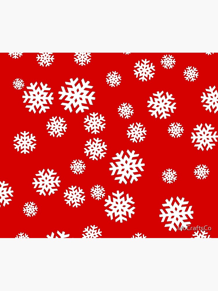 Snowflakes on Red Background! by MoCraftsCo