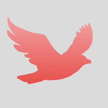 Artwork thumbnail, Red gradient Bird by StickerStudio12