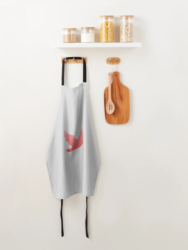 Thumbnail 4 of 6, Apron, Red gradient Bird designed and sold by StickerStudio12.