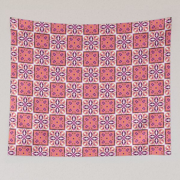 Item preview, Tile Pattern (Pink and Purple on Pink) designed and sold by JazzPWall.