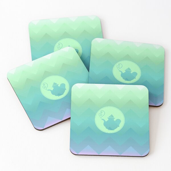 Item preview, Tea Time, spot of tea, pastel ombre chevron pattern designed and sold by Glimmersmith.