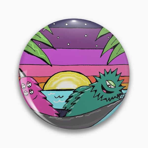 Item preview, Sunset Hammock Beach Buddy Monsters designed and sold by Intergalactic Unicorn: Art by Anna Schmidt.