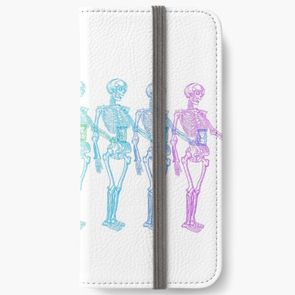 Rainbow Skeleton and Hourglass iPhone Wallet