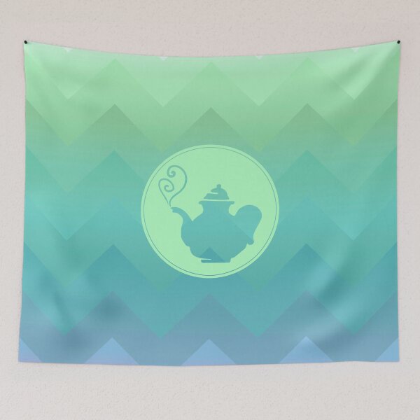 Item preview, Tea Time, spot of tea, pastel ombre chevron pattern designed and sold by Glimmersmith.