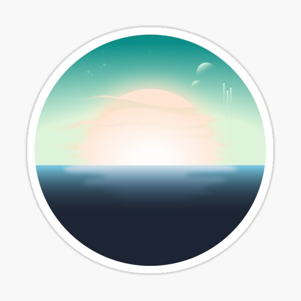 Exoplanet Ocean Sunrise Sticker