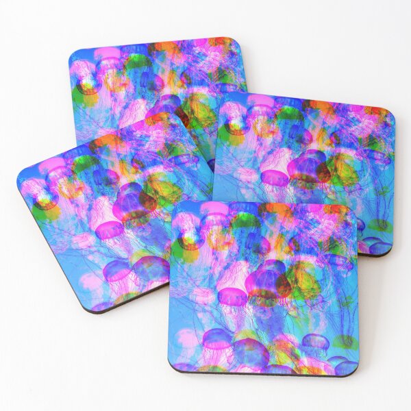 Item preview, Tiny Neon Jellyfish Jamboree designed and sold by StayCuztom.