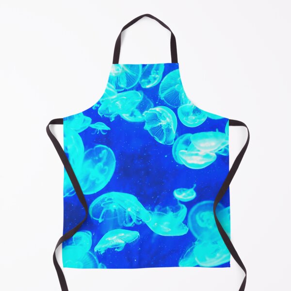 Item preview, Bright Blue Glowing Jellyfish Deep Blue Sea designed and sold by StayCuztom.