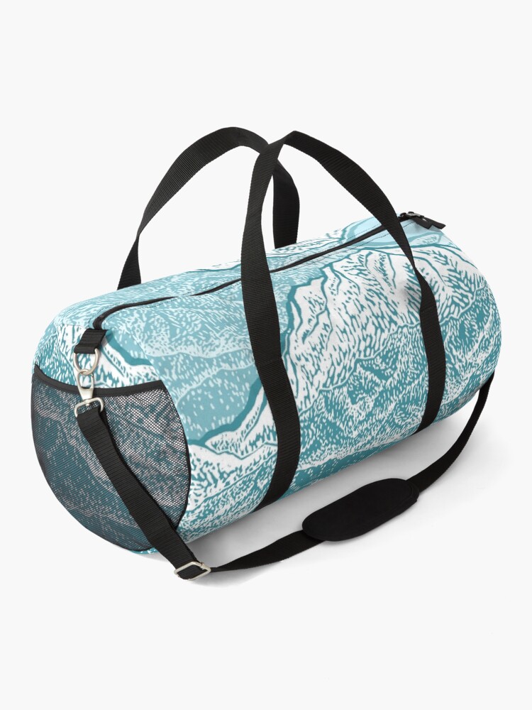 Alternate view of Distant Snow- 遠雪 : linocut Duffle Bag