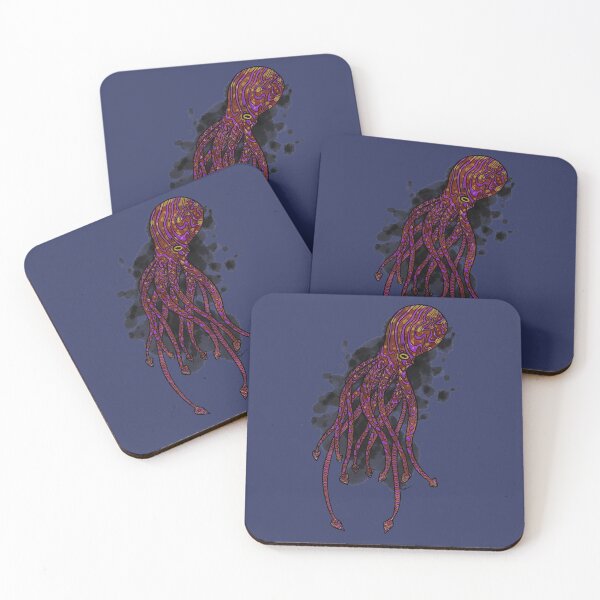 Item preview, Red and Purple Squid designed and sold by Salem Scribbles.