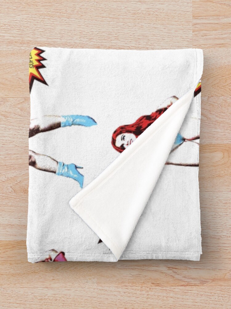 Alternate view of Clitoria Comic Style Throw Blanket
