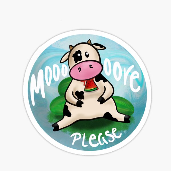 "Watermelon Cow" Sticker for Sale by kassyleighh Redbubble