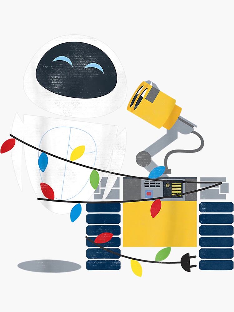 "Disney Pixar WallE Eve Christmas Light Wrap Graphic" Sticker for Sale