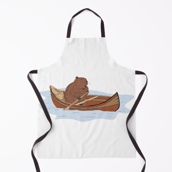 Item preview, Beaver in a canoe designed and sold by TheLostBreton.