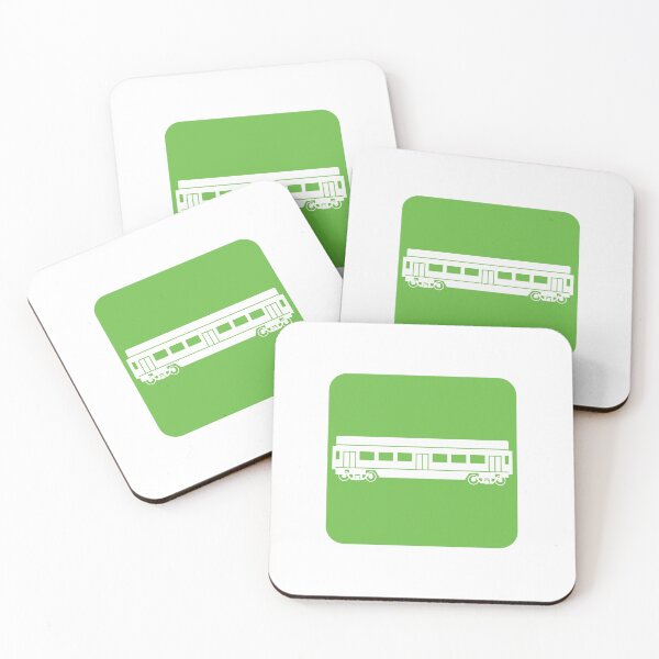 Item preview, Subway Car on Light Green Square designed and sold by Joelski.