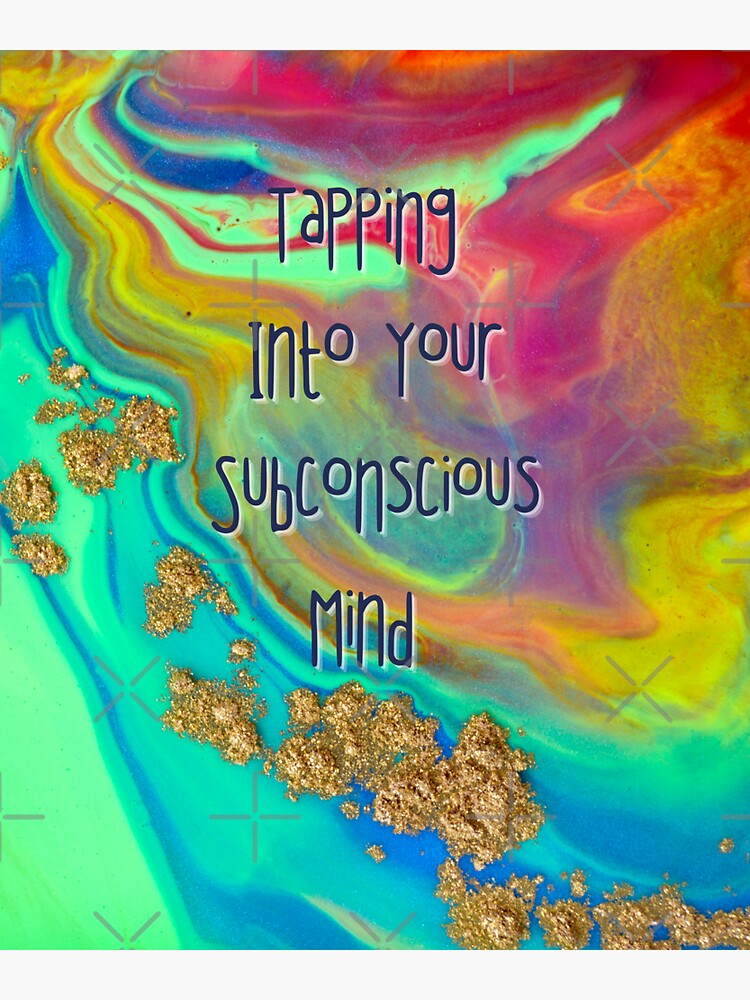 "Tapping Into Your Subconscious Mind - Swirling Colors" Sticker For ...