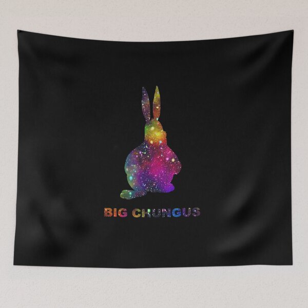 Item preview, Big Chungus Shadow Meme Fat Bunny Galaxy Stars Night Sky designed and sold by Draculaura2009.