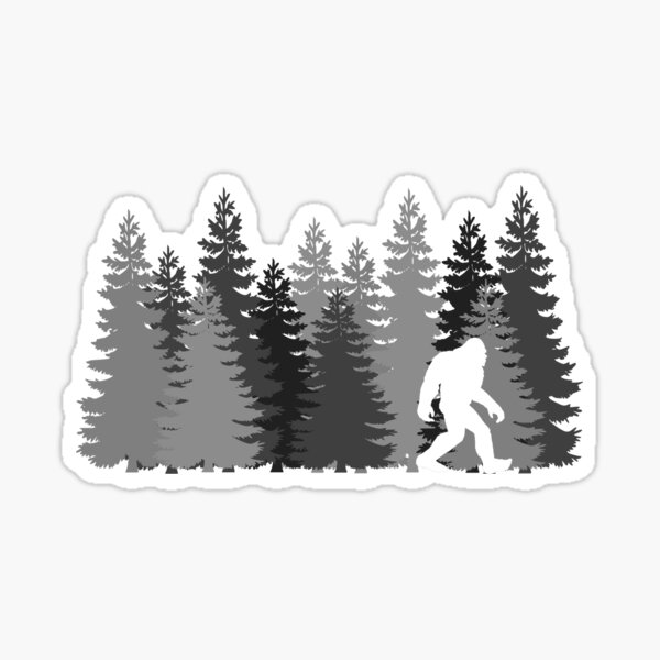 Bigfoot in the Forest T-Shirt Sasquatch Yeti Sticker