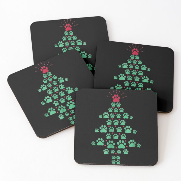Item preview, Super Cute Dog Paws Print Christmas Tree designed and sold by sherrylowery.