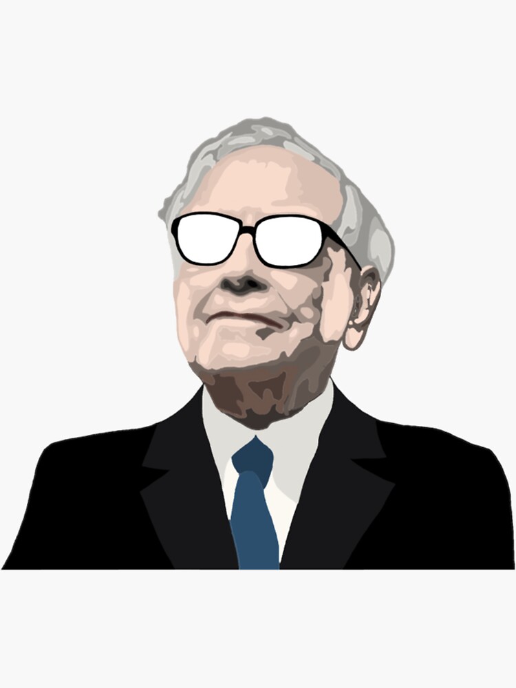 "Warren Buffett Cartoon" Sticker for Sale by juliacrump | Redbubble