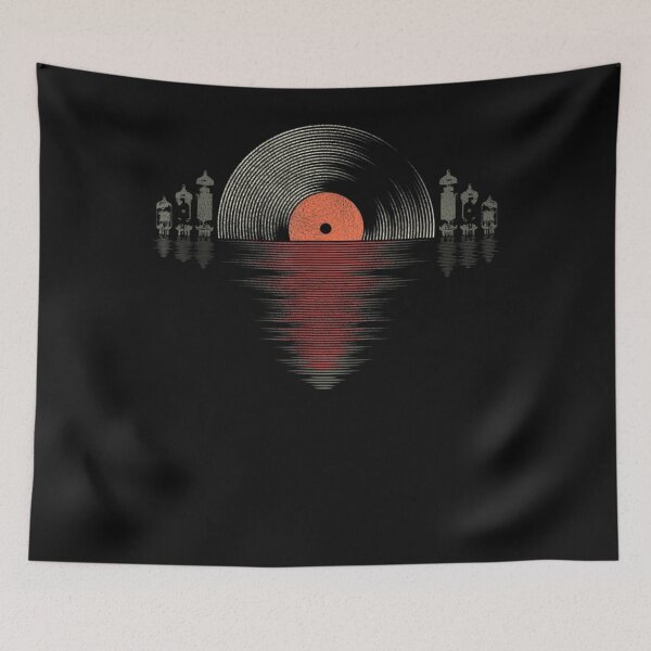 Item preview, distressed vinyl vacuum tube amp sunset designed and sold by TimBennet.