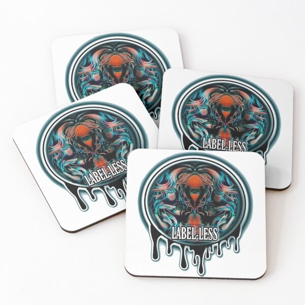 Item preview, LABEL-LESS Two Faced Blue/Orange Circle Drip Design designed and sold by LABEL-LESS.