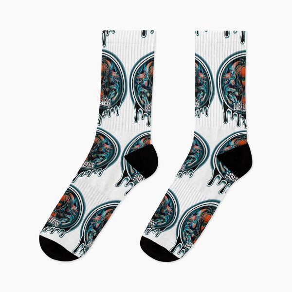 Item preview, LABEL-LESS Two Faced Blue/Orange Circle Drip Design designed and sold by LABEL-LESS.