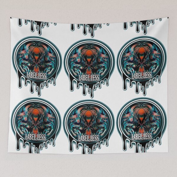 Item preview, LABEL-LESS Two Faced Blue/Orange Circle Drip Design designed and sold by LABEL-LESS.
