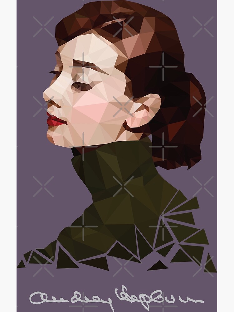 Audrey Hepburn Low Polygon Art by StellarTatter