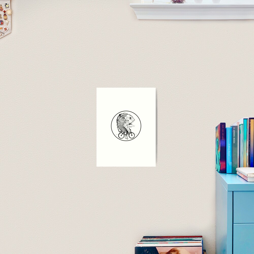 A woman without is man is like a fish without a bicycle Art Print
