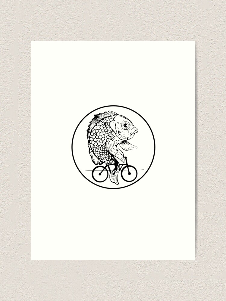 Alternate view of A woman without is man is like a fish without a bicycle Art Print
