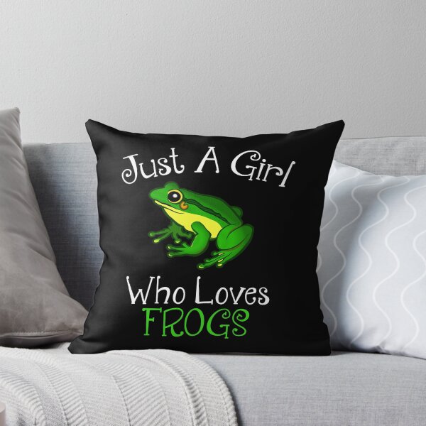 Vista previa del artículo con la obra «Solo una chica que ama a las ranas», diseñado y vendido por Cat Lady Designs.