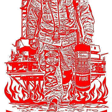 Artwork thumbnail, Fire Guard; Oil Rig; by StickerApe