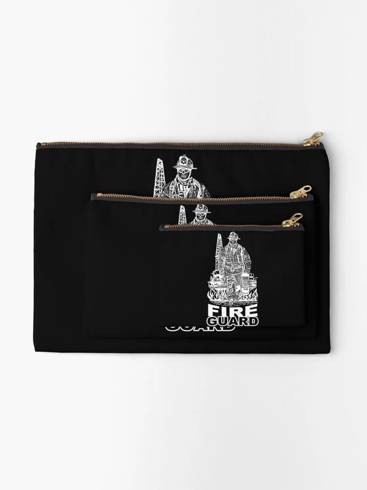 Thumbnail 2 of 4, Zipper Pouch, Fire Guard; Oil Rig; designed and sold by StickerApe.