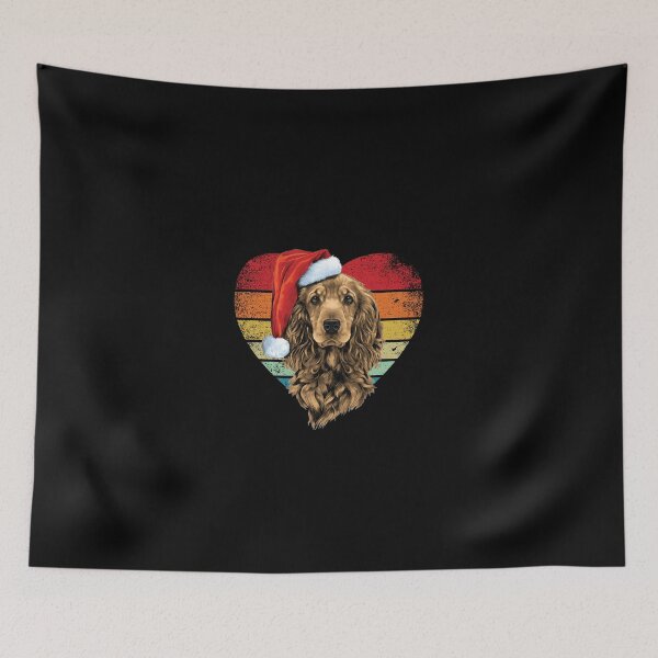 Item preview, Dog Santa Christmas - Vintage heart Dog designed and sold by DavisHasari.