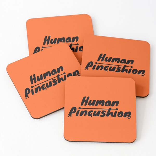 Item preview, Human Pincushion Piercing Enthusiast Design- black/orange designed and sold by MixedBagMerch.