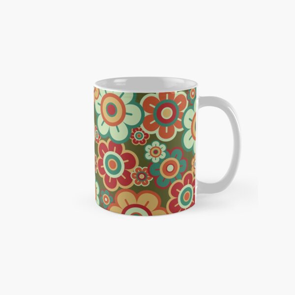Item preview, Red And Green Retro Pop Daisies © fatfatin designed and sold by fatfatin.