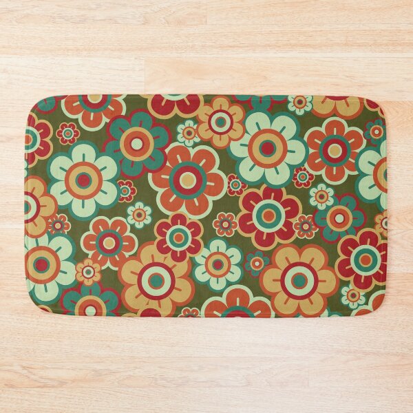 Item preview, Red And Green Retro Pop Daisies © fatfatin designed and sold by fatfatin.